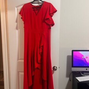 Miusol Vibrant Red High Low Dress